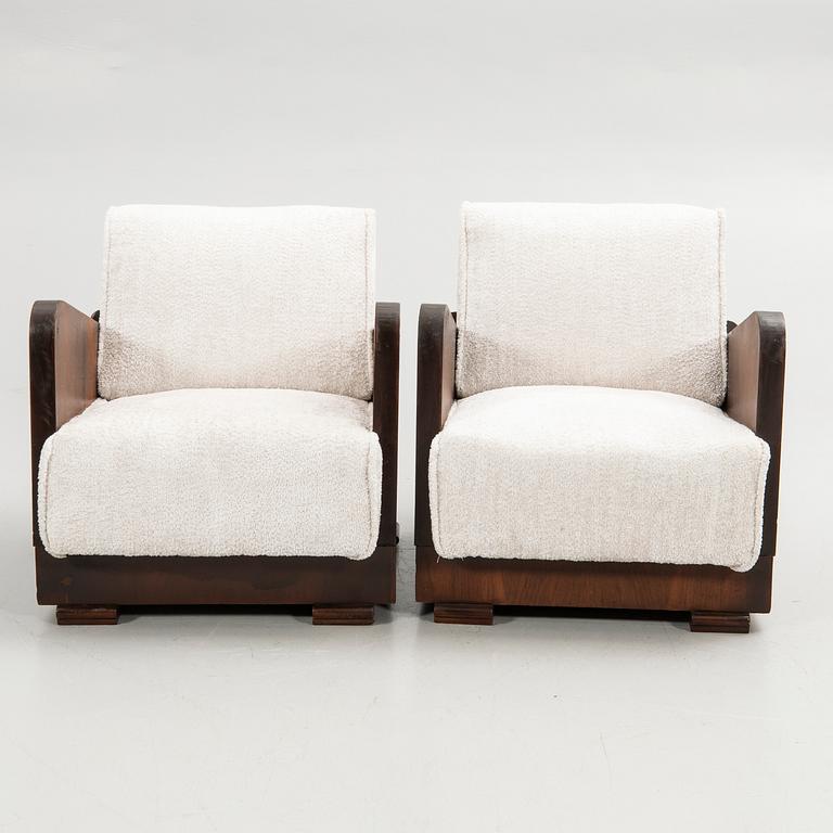 Armchairs, a pair, Art Deco style, 20th century.