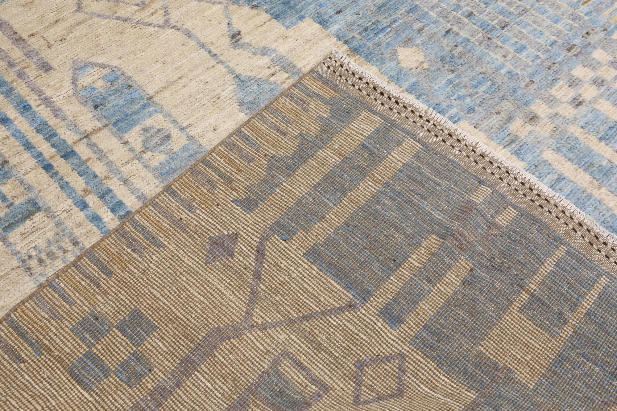 A rug, Morocco design, approx. 295 x 198 cm.