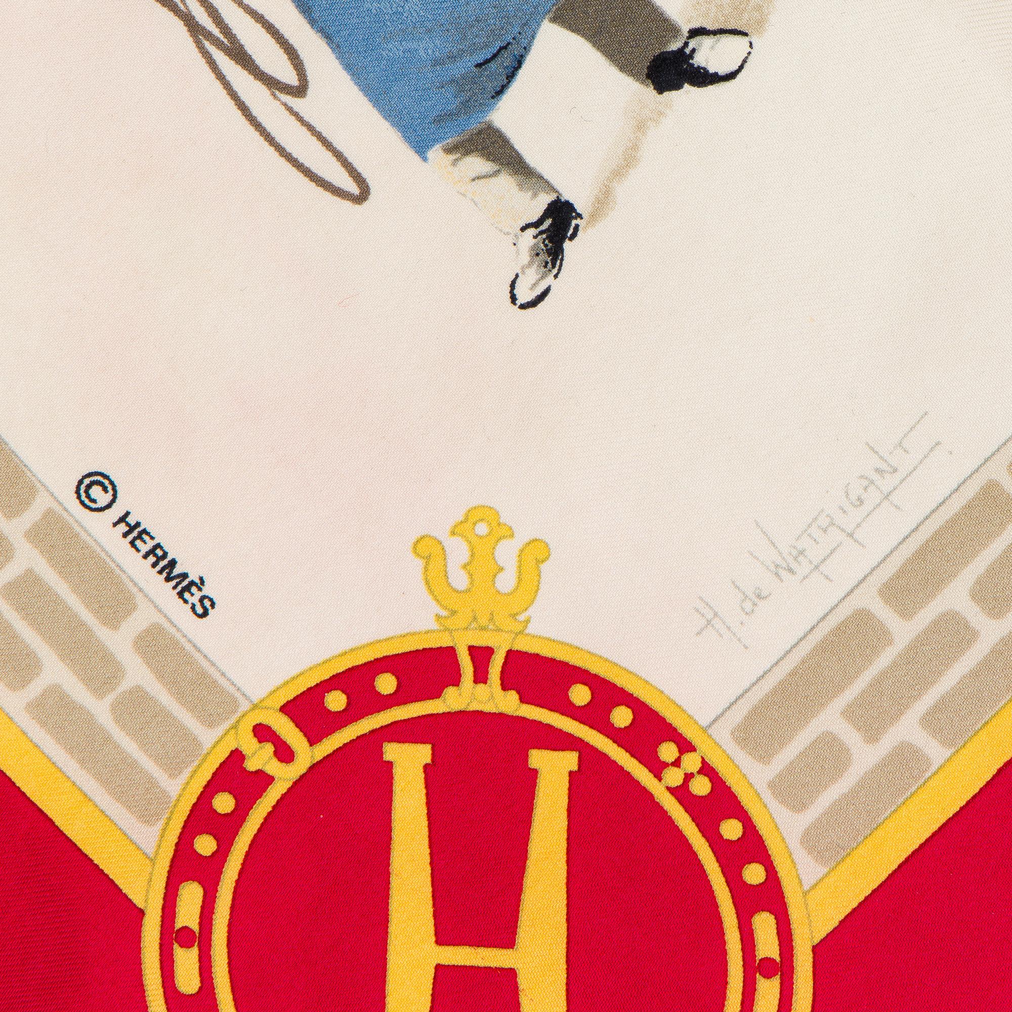 Hermès, scarf, "Les Haras Nationaux".