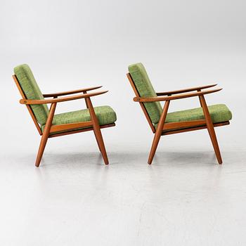 Hans J. Wegner, Armchairs, a pair, “GE 240”/“Cigarren”, Denmark, 1960s.