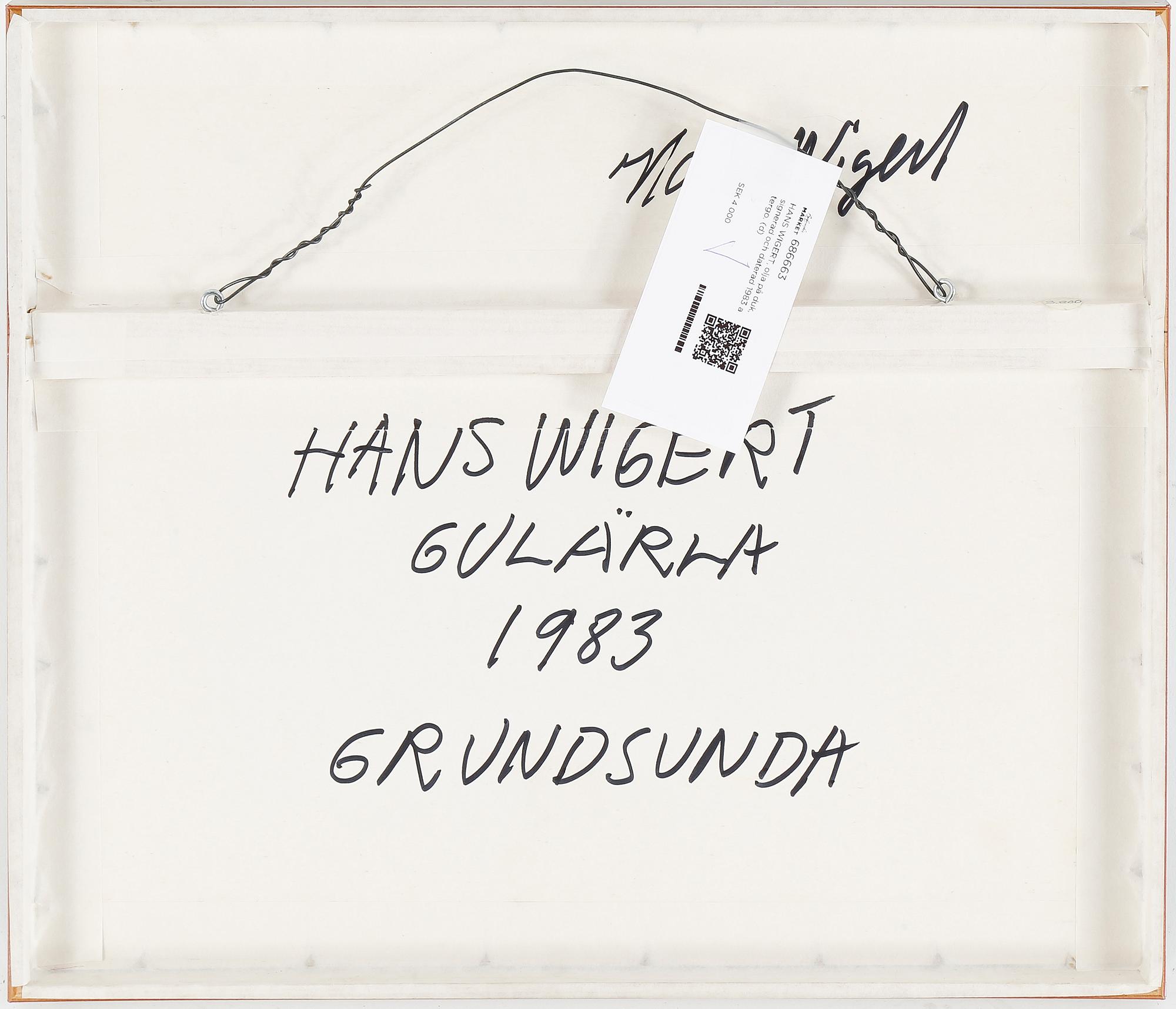 HANS WIGERT, olja på duk, signerad och daterad 1983 a tergo.