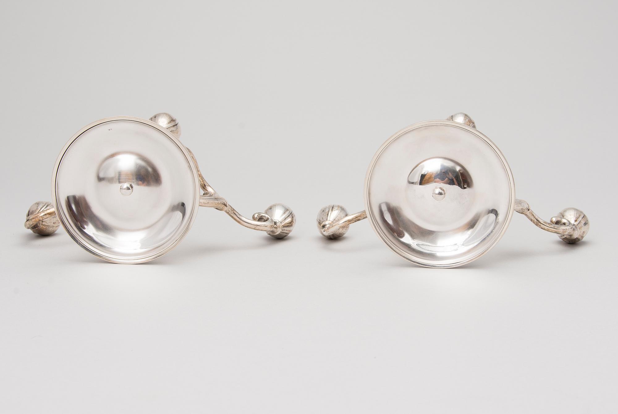 W.A. BOLIN, KANDELABRAR, ett par, silver, Stockholm 1934.