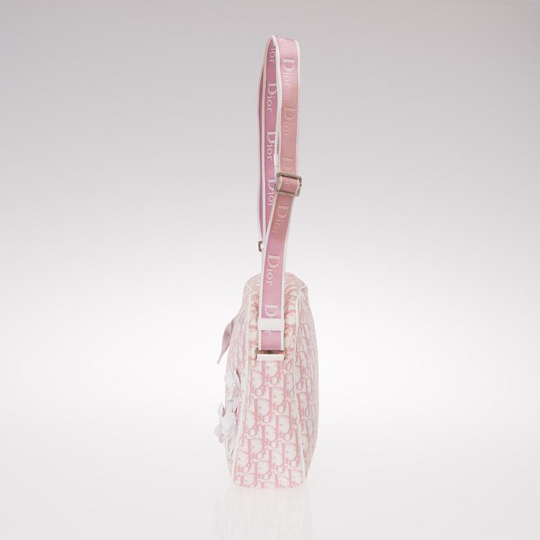 PINK MONOGRAM CANVAS No 1 TROTTER MESSENGER BAG.