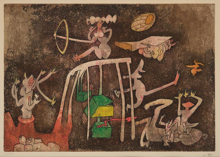 Roberto Matta, Utan titel from: "Hommage aux Prix Nobel" (Nobelprismappen).
