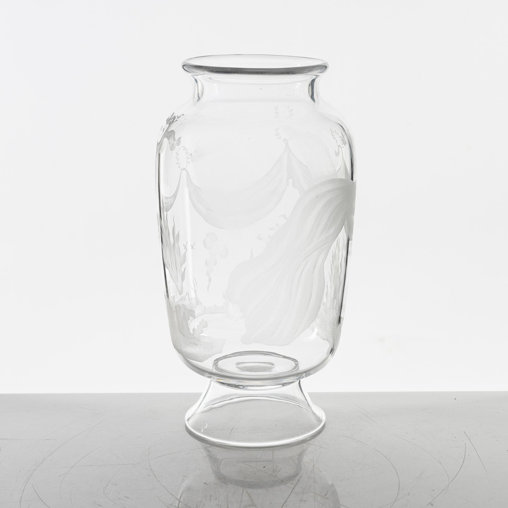 Edvin Öhrström, vas, glas, Orrefors, 1957.