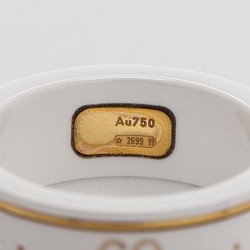 Gucci, sormus, "Icon", valkoista zirkonia ja 18K kultaa.