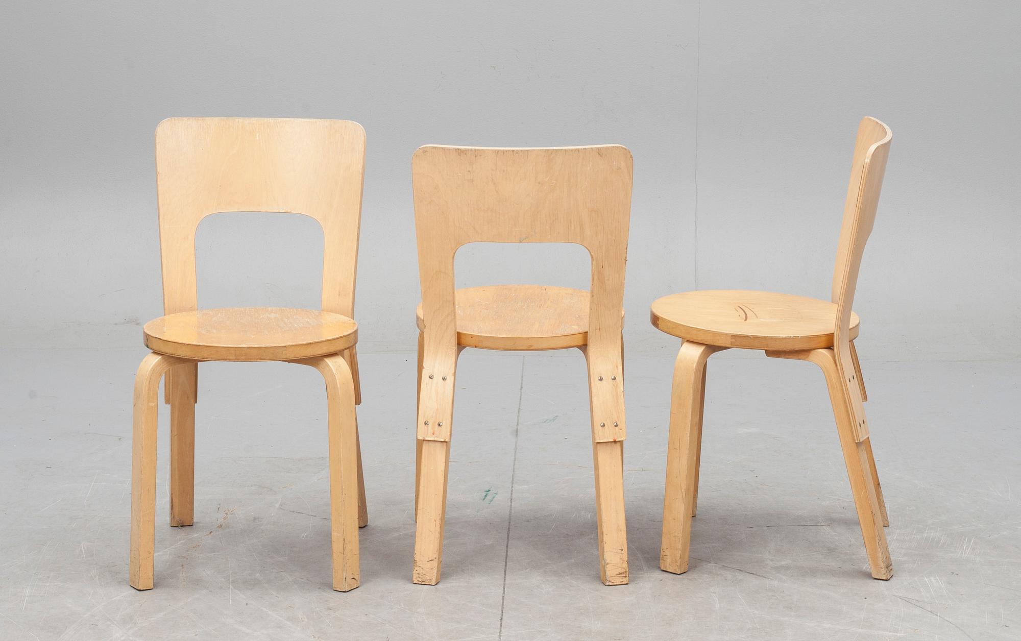 STOLAR, 6 st, modell 66, Alvar Aalto.