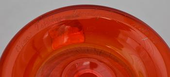 OIVA TOIKKA, skulptur, glas, sign. Nuutajärvi, Arabia, Finland, 70-tal.