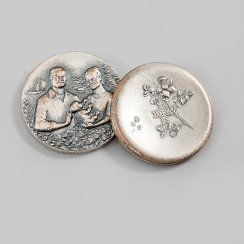 MEDALJER, 11 st, silver, Sverige, Finland, bla Kauko Räsänen, 1975-1981, vikt ca 900 gram.