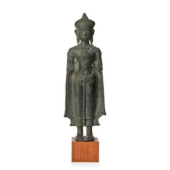 1090. A bronze sculpture of Buddha Shakyamuni, Cambodia, Lopburi, 13th century.