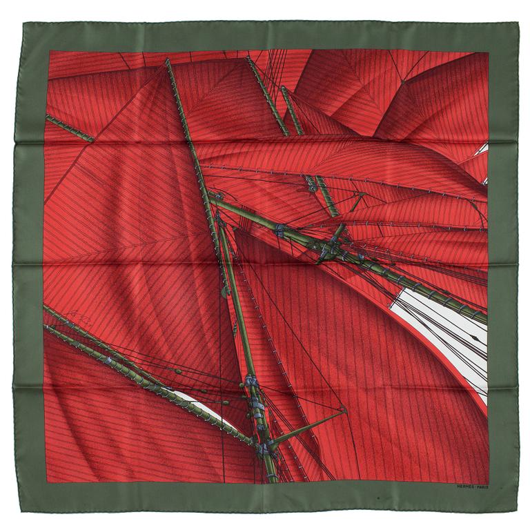 HERMÈS, silk scarf, "Vent Portant II".