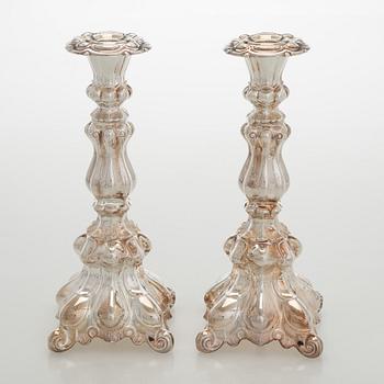 A pair of silver baroque style candelabra, Kultakeskus, Hämeenlinna 2007-2008.