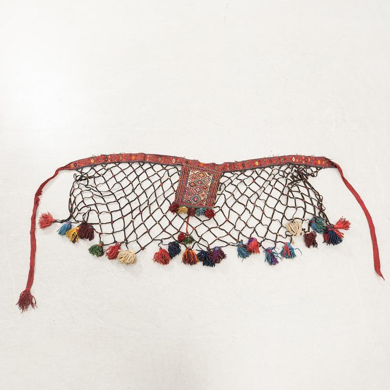 Horse blanket/Decoration Kashan/Shiraz antique approx. 80x195 cm.