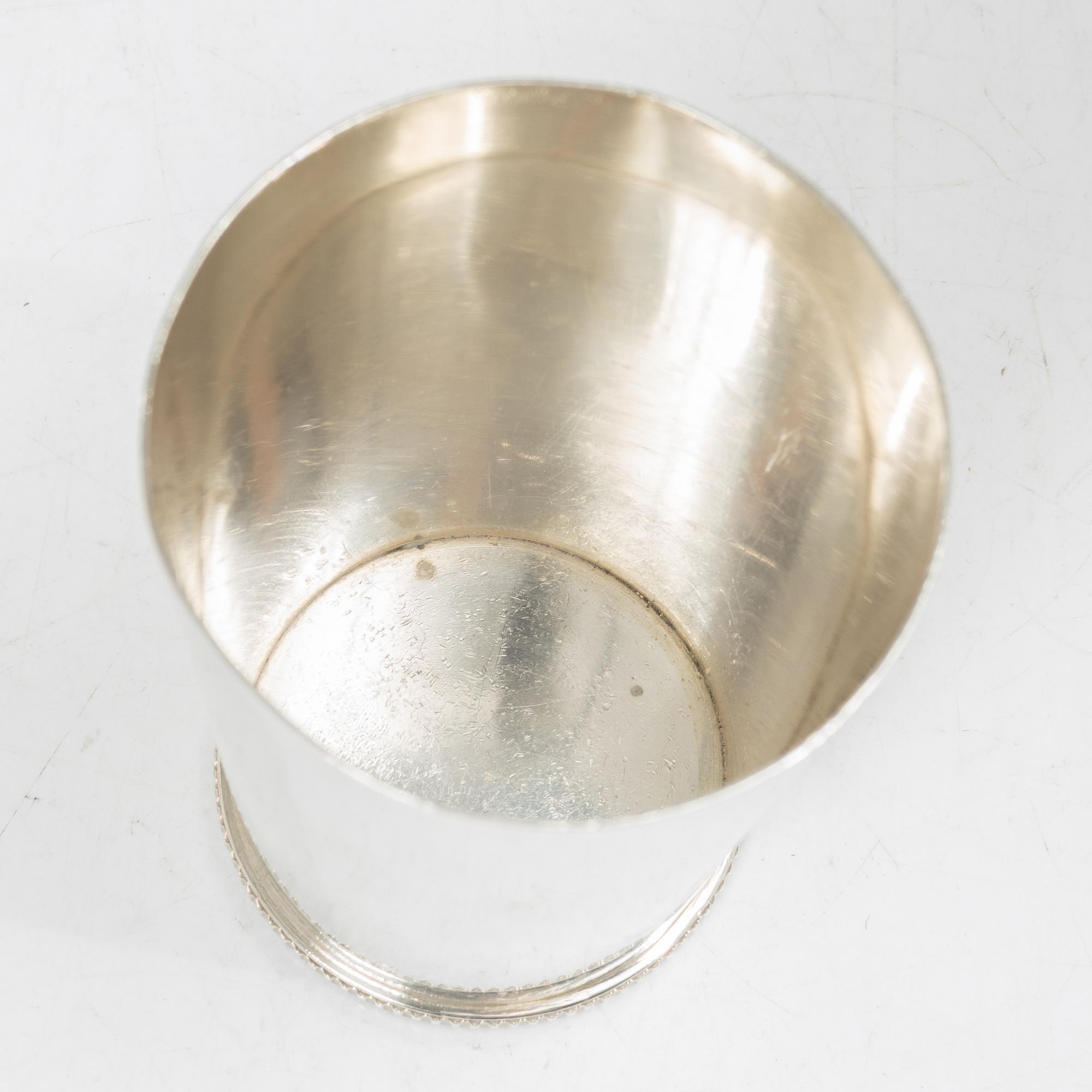 Wiwen Nilsson, a sterling silver beaker, Lund, Sweden 1944.