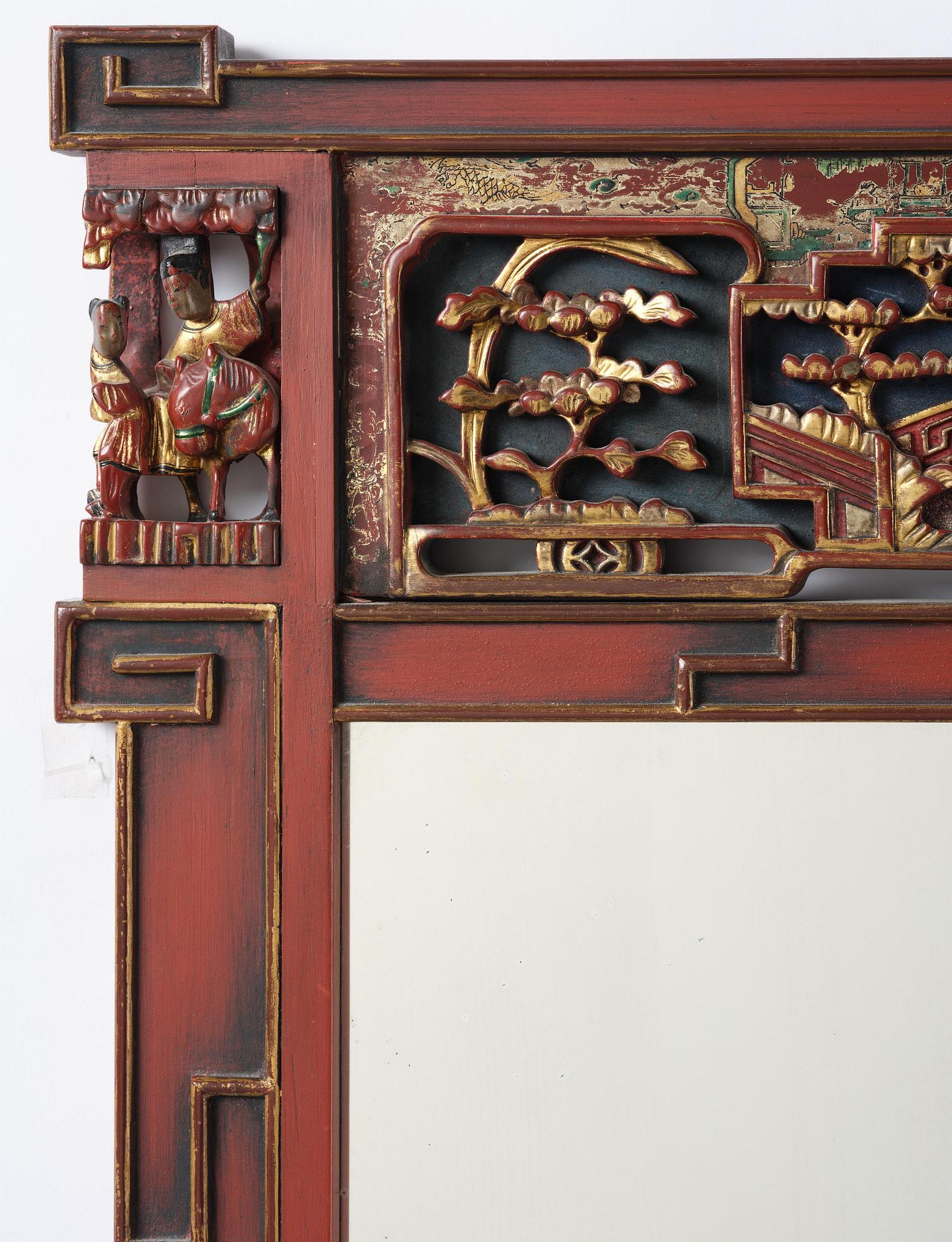 A mirror and chest of drawers from  Carl Johansons Möbleringsaffär, Stockholm, 1920's/30's.