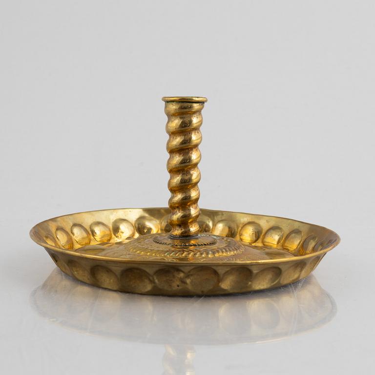 Ljusplåt / Ljusstake, Sverige, omkring år 1700, Barock.