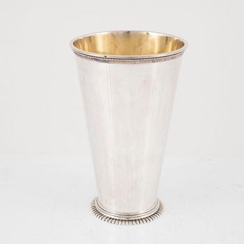 A Swedish Parcel-Gilt Silver Beaker, mark of CG Hallberg, Stockholm 1949.