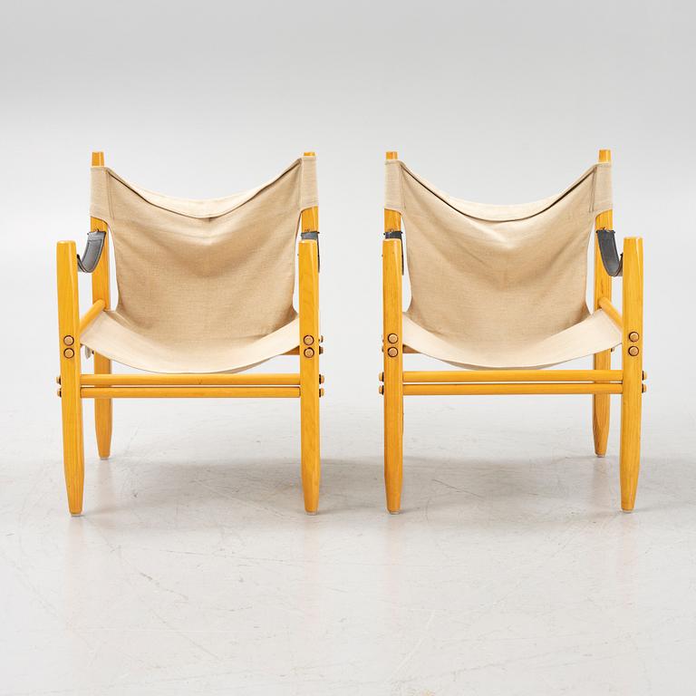 Franco  Legler, a pair of safari armchairs, Zanotta, italy, 1970's/80's.