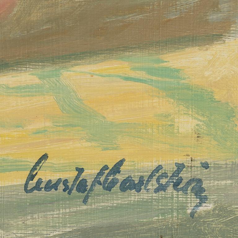 GUSTAF CARLSTRÖM, olja på pannå, signerad.