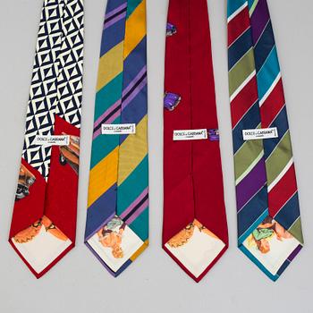 A set of four  Dolce&Gabbana ties.