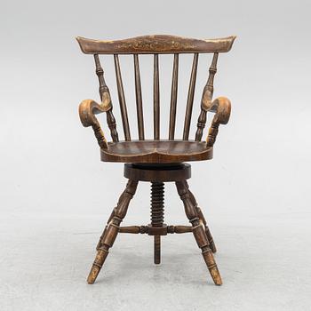 A desk chair, late 19th Century.