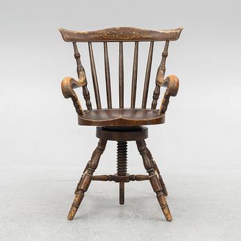 A desk chair, late 19th Century.