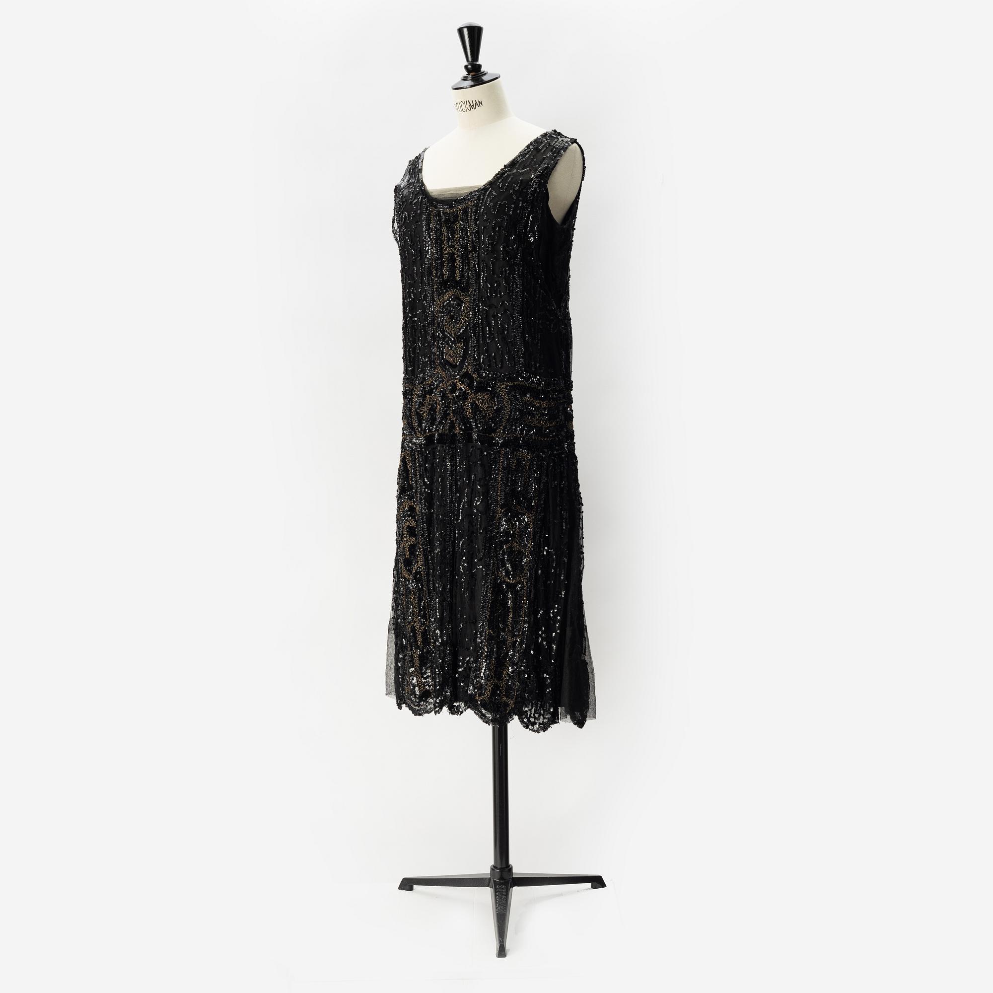 A sequin embroidered 1920's dress.