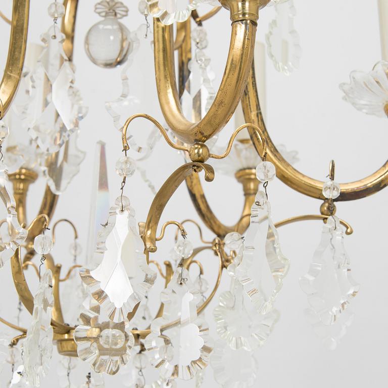 Paavo Tynell, kattokruunu/kristallikruunu, malli 1465/6, Taito 1900-luvun puoliväli.