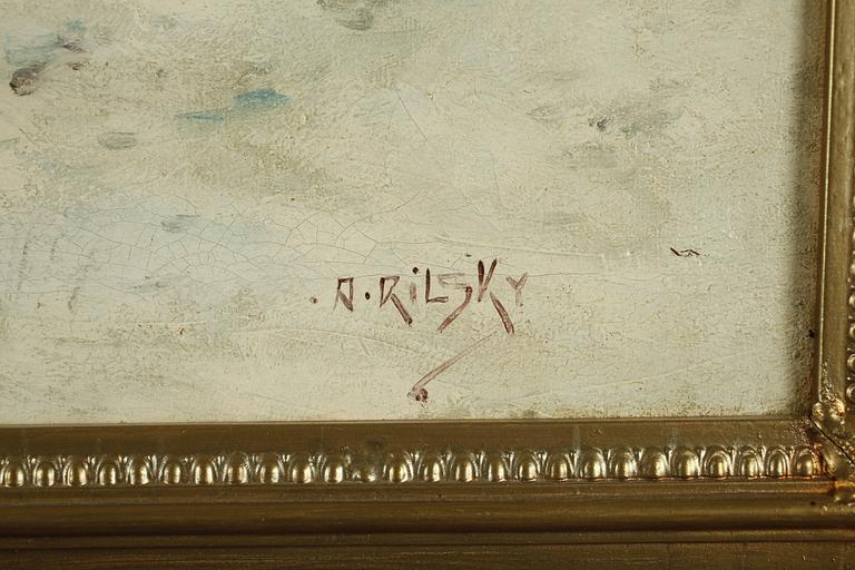 A RILSKY, olja på duk, signerad, sekelskiftet 1900.