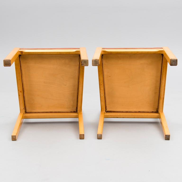 AINO AALTO, STOLAR, ett par, 615, Artek, 1900-talets mitt.