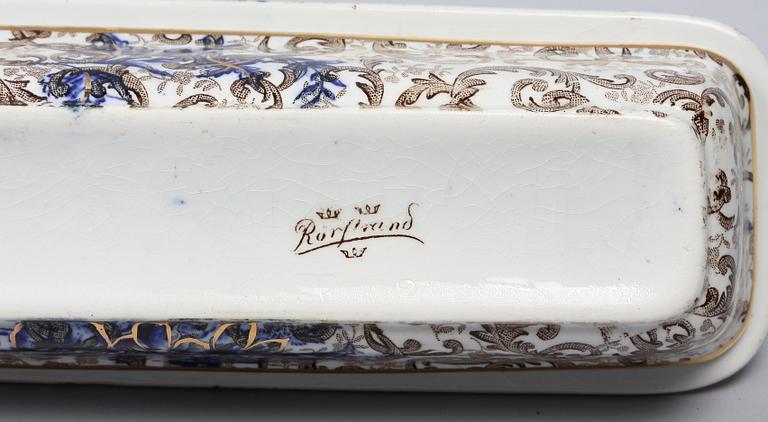 TVÄTTSET, flintgods, 3 delar, Rörstrand, sekelskiftet 1800/1900.