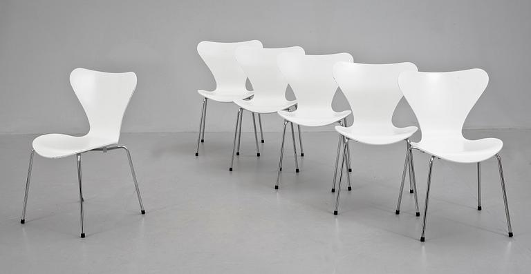 STOLAR, 6st. "Sjuan", Arne Jacobsen, Fritz Hansen.