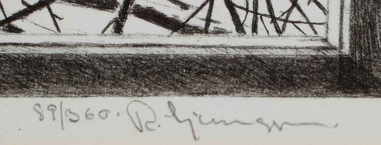 BOK: Reinhold Ljunggren, Den Sköna Verkligheten av Martin Strömberg, Bonniers 1979 samt FÄRGLITOGRAFI.