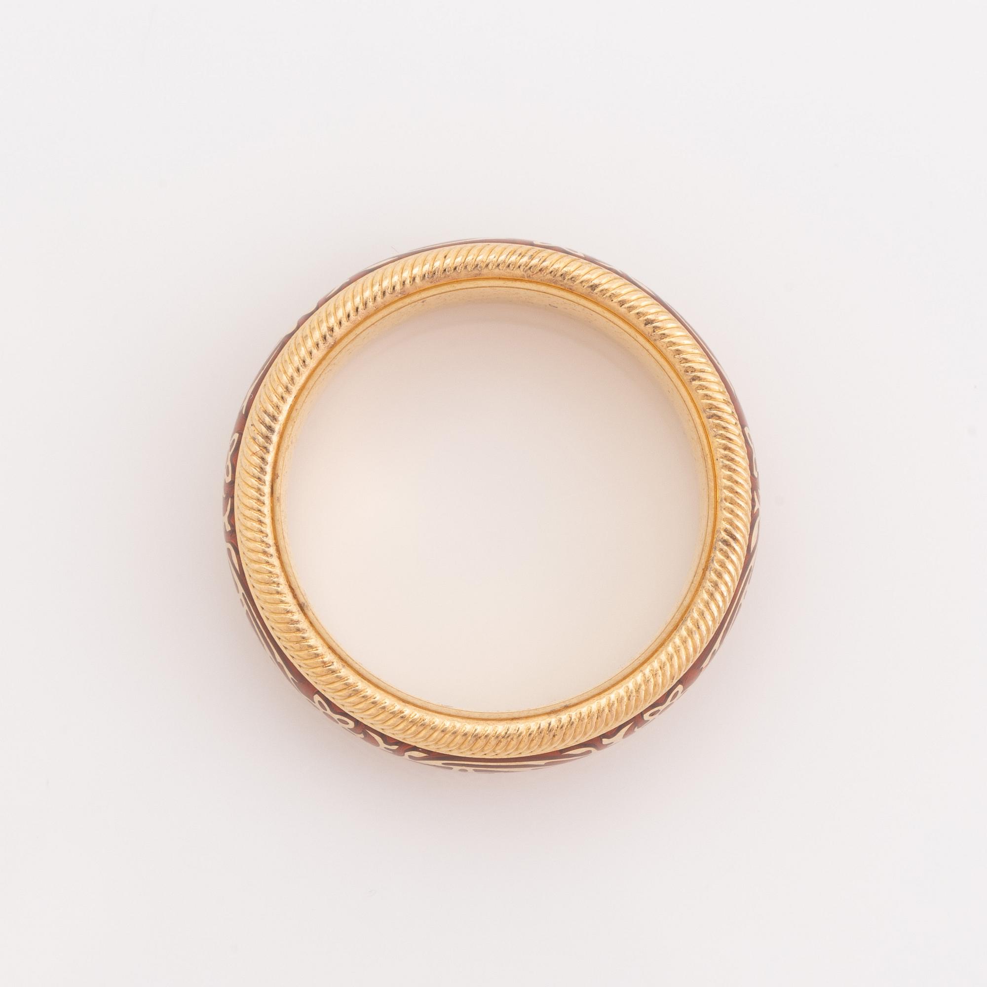 Wellendorff, "Orange" Enamel spinning ring.