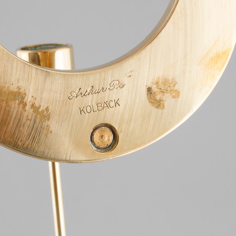 VÄGGLJUSSTAKAR, 3 st, mässing, Arthur Pe, Kolbäck, 1900-talets andra hälft.