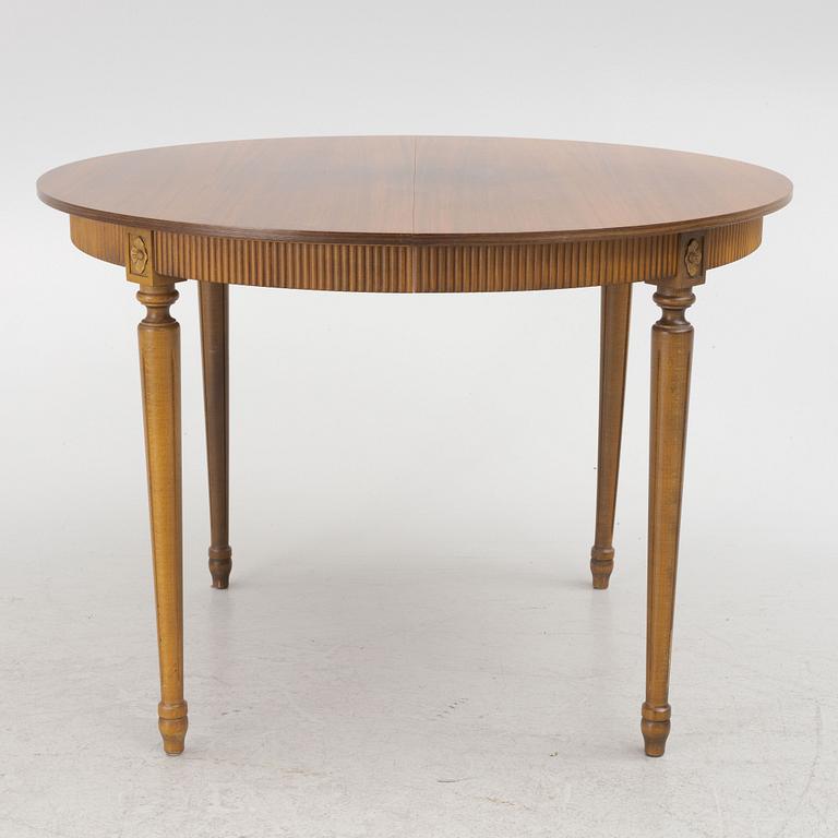 Dining table, Gustavian style, second half of the 20th century.