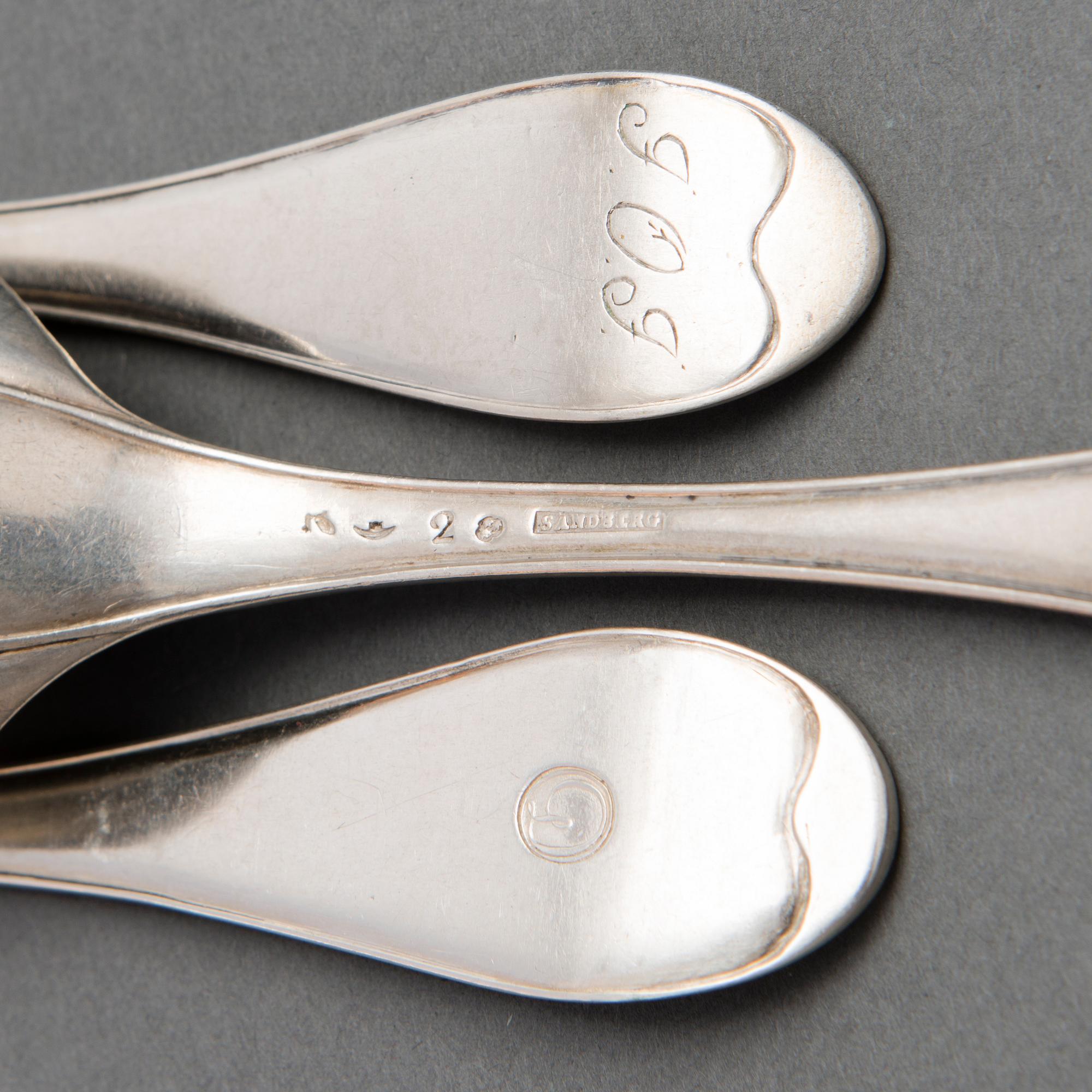 LUSIKOITA 5 KPL, Henrik Sandberg Helsinki, 1795, 1799, 1800.