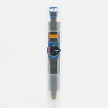 Swatch, Blue Jet, wristwatch, 34 mm.