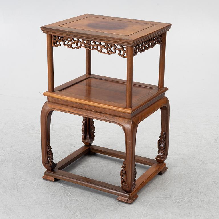 A Chinese hardwood table / shelf, 1900s.