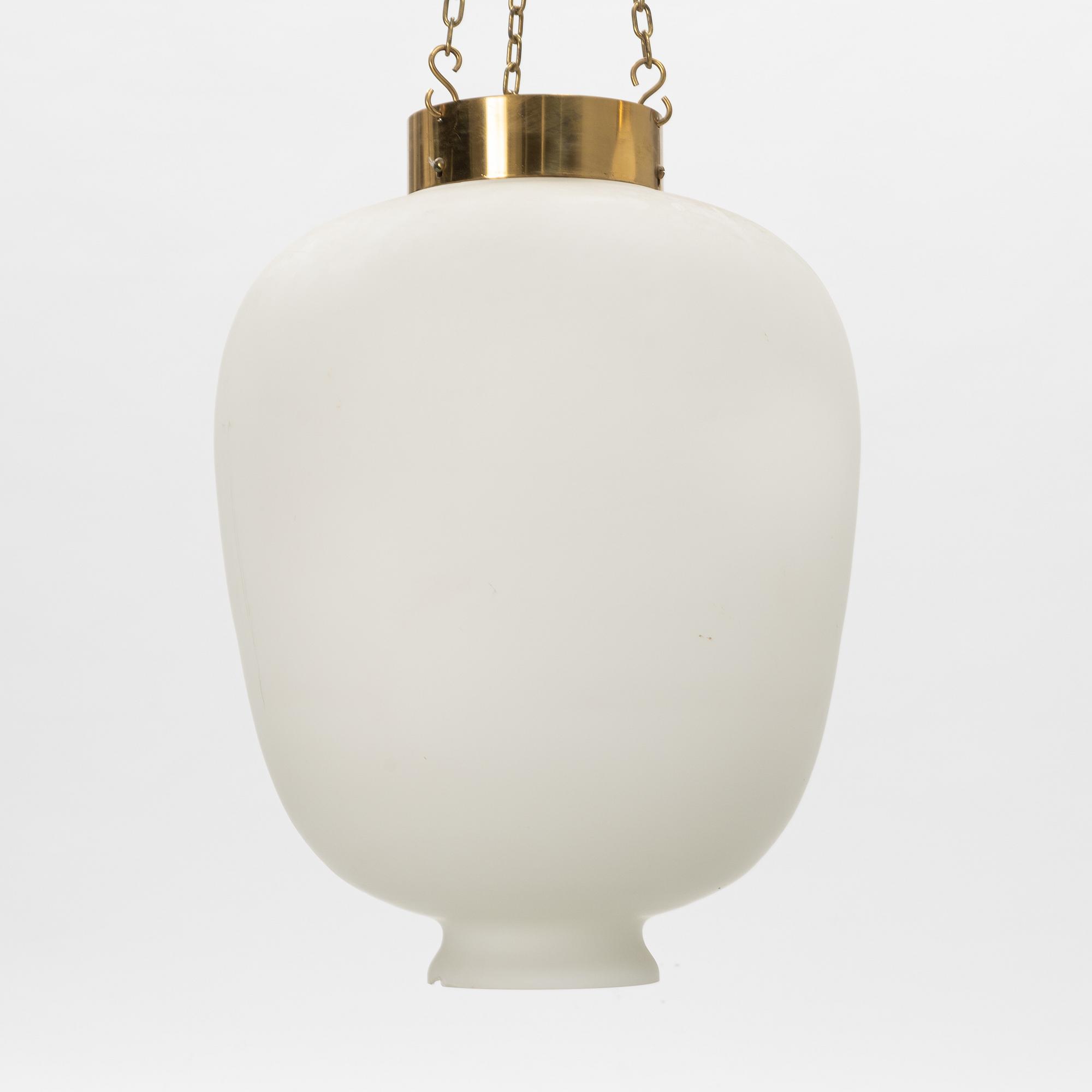 A glass ceiling light, second half of the 20th Century.