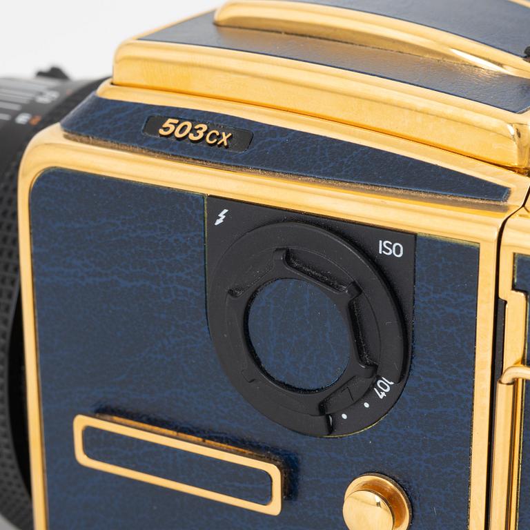 Hasselblad 503CX, 'Golden Blue', 50th anniversary model, no. 407.