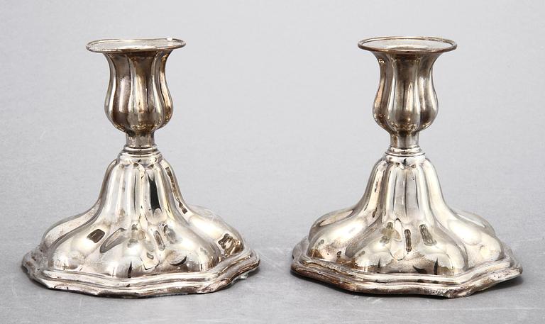 LJUSSTAKAR, ett par, silver, C G Hallberg, Stockholm, 1936.
