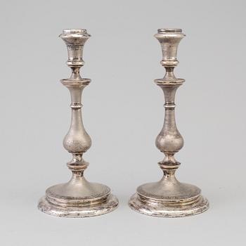 LARS LARSON & CO, ljusstakar, ett par, silver, Stockholm, 1869.