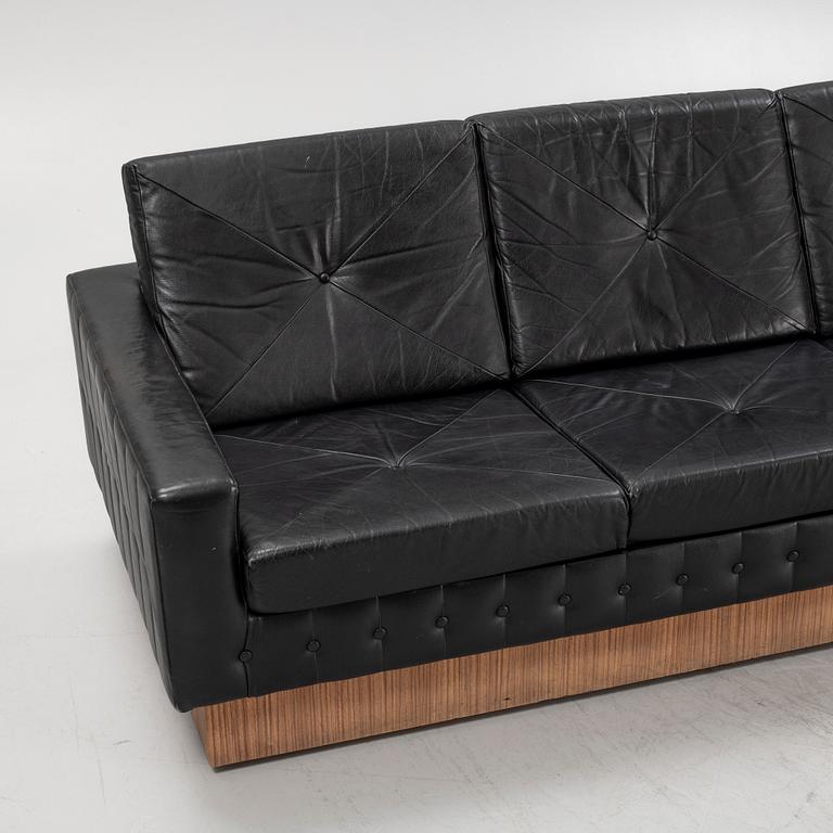 A 1970's leather sofa.