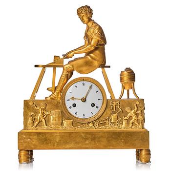 A French Empire early 19th century mantel clock.