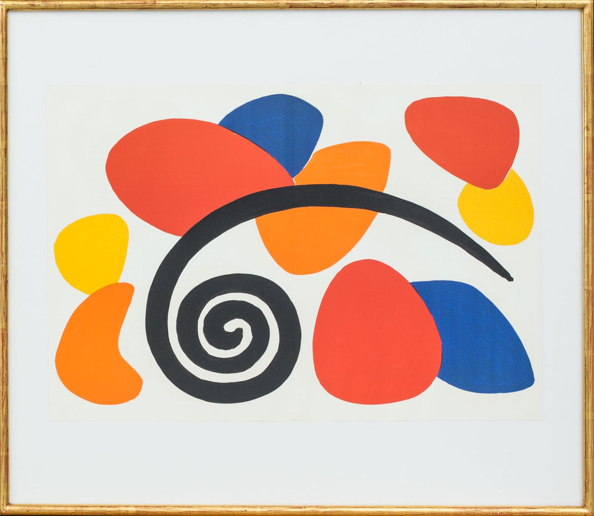 ALEXANDER CALDER, originalfärglitografi, ur Derrière le Miroir no 173, 1968.