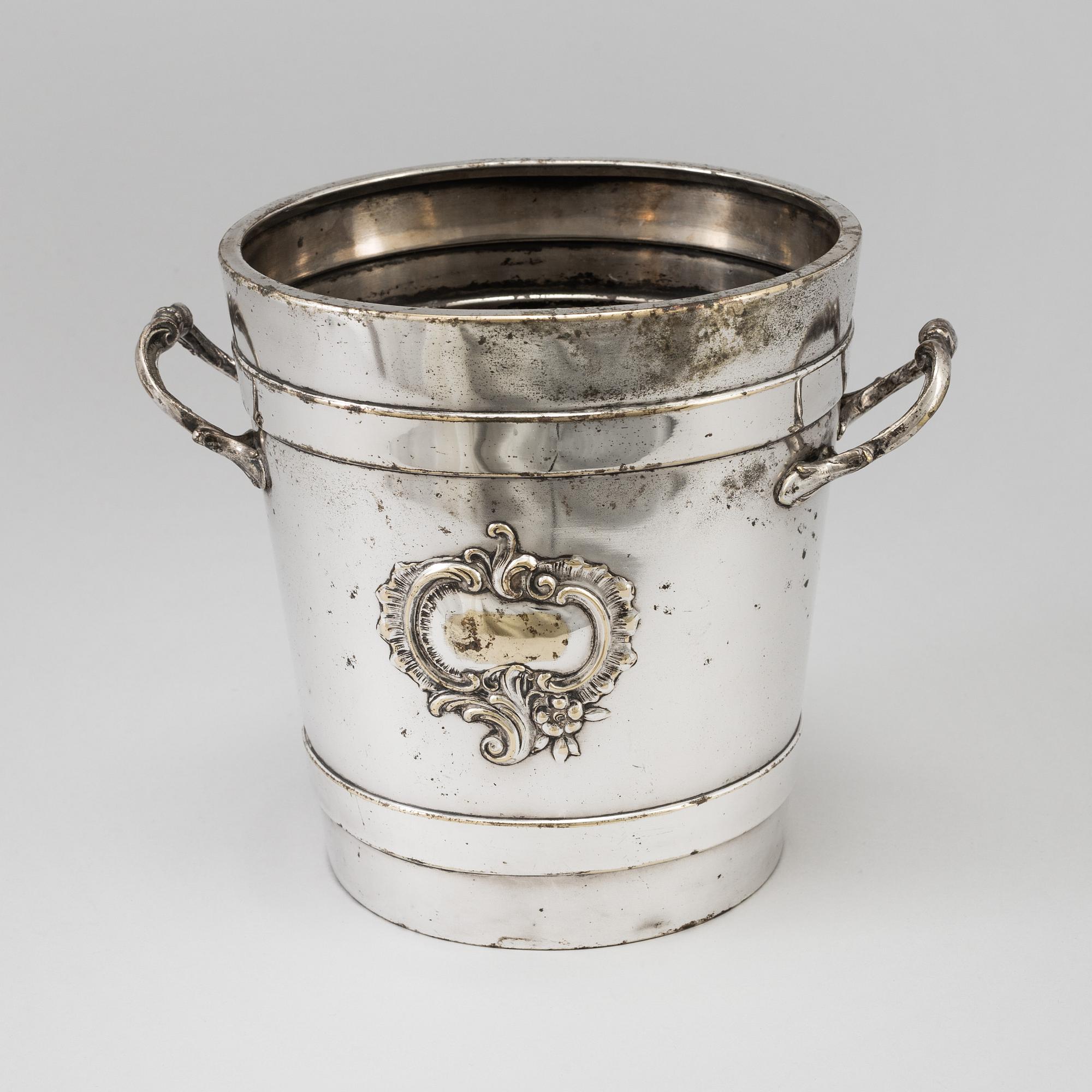 A silver plated wine cooler by WMF early 20th century.
