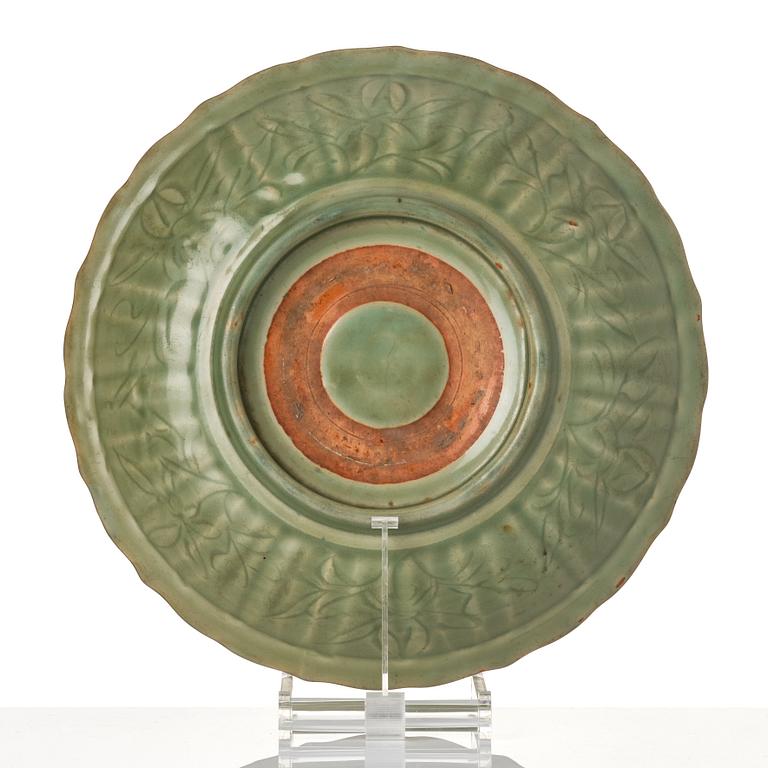 A celadon dish, Ming dynasty (1368-1644).