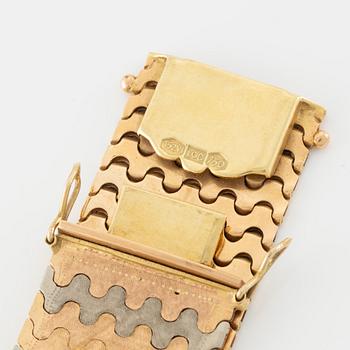 Bracelet, 18K three-colour gold, Italy.
