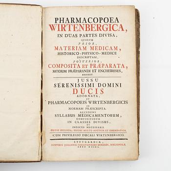 Pharmacopoea Wirtenbergica, 1750.